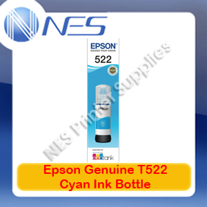 Epson Genuine T522 CYAN Ink Bottle for ET-2710 [C13T00M292]